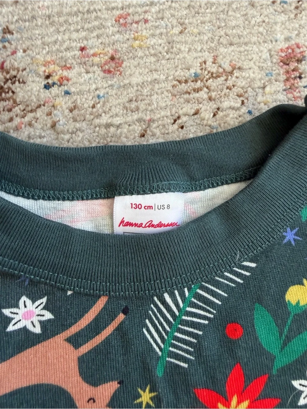 Hanna Andersson Christmas Pajama Set Size 8 Holiday Animals Reindeer